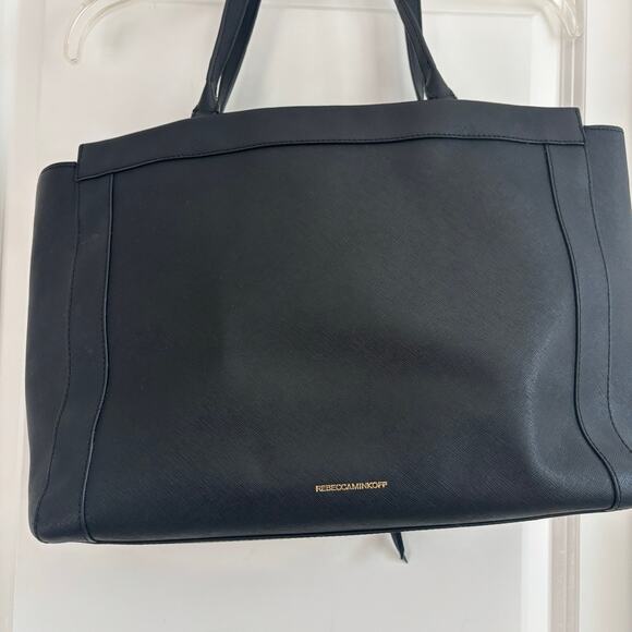 Rebecca Minkoff Women’s Work Tote Black Essential Minimalist Basic - Picture 3 of 16